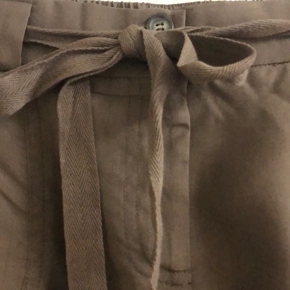 B44 Core silk brown shorts tie front small - Picture 2 of 5